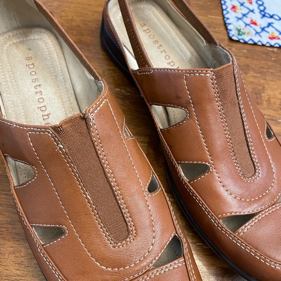 Brown Leather Comfort Women’s Shoes - Picture 3 of 8